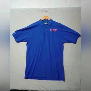 Talladega Superspeedway Polo Outer Banks Shirt Short Sleeve Men L Nascar Blue